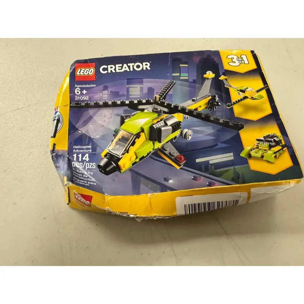 LEGO CREATOR: Helicopter Adventure (31092) 114 Pcs New Sealed Damaged Box
